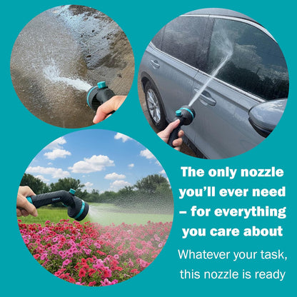 Heavy Duty Button Control Garden Hose Nozzle with Swivel Connect