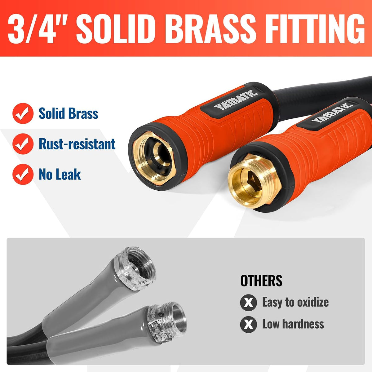 15FT Flexible Garden Hose Female to Female 5/8in, Burst 300 PSI