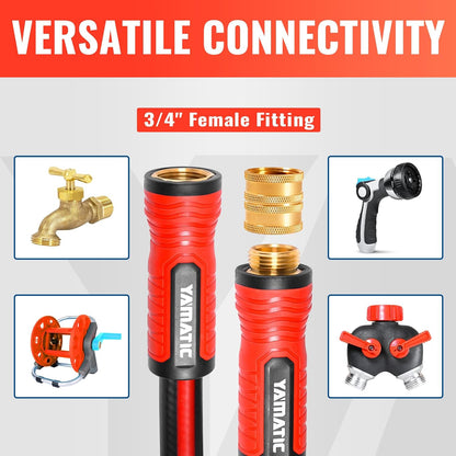 15FT Flexible Garden Hose Female to Female 5/8in, Burst 300 PSI