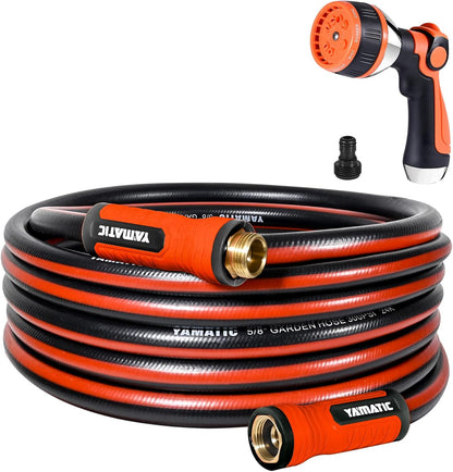 15FT Flexible Garden Hose Female to Female 5/8in, Burst 300 PSI
