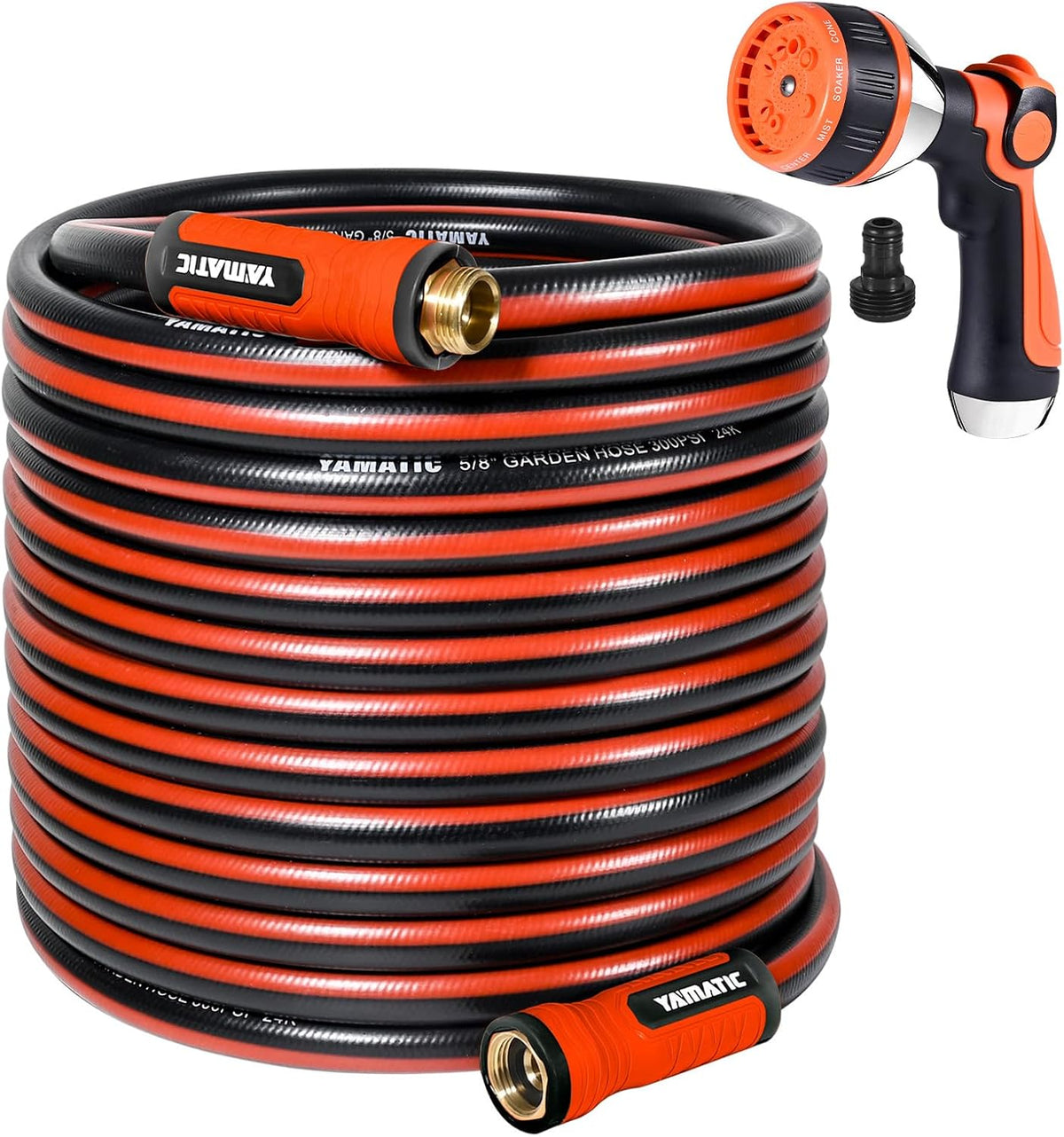 15FT Flexible Garden Hose Female to Female 5/8in, Burst 300 PSI