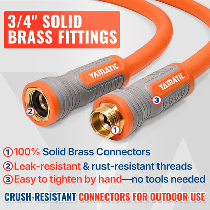 15FT Flexible Garden Hose Female to Female 5/8in, Burst 300 PSI