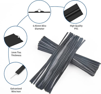 Twist Ties, 200 PCS, 6.1 Inches, Bread Ties, Green, Reusable, for Bags, for Gardening, Home, Office