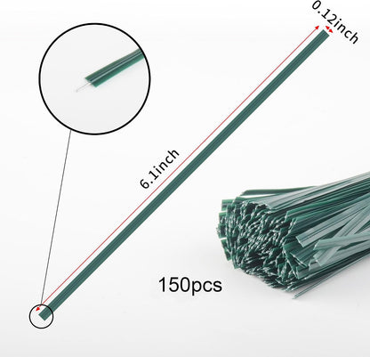 Twist Ties, 200 PCS, 6.1 Inches, Bread Ties, Green, Reusable, for Bags, for Gardening, Home, Office