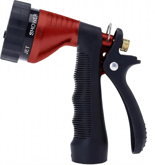 Water Hose Nozzle Spray Nozzle, Metal Garden Hose Nozzle with Adjustable Spray Patterns, Perfect for Watering Plants, Washing Cars and Showering Dogs & Pets
