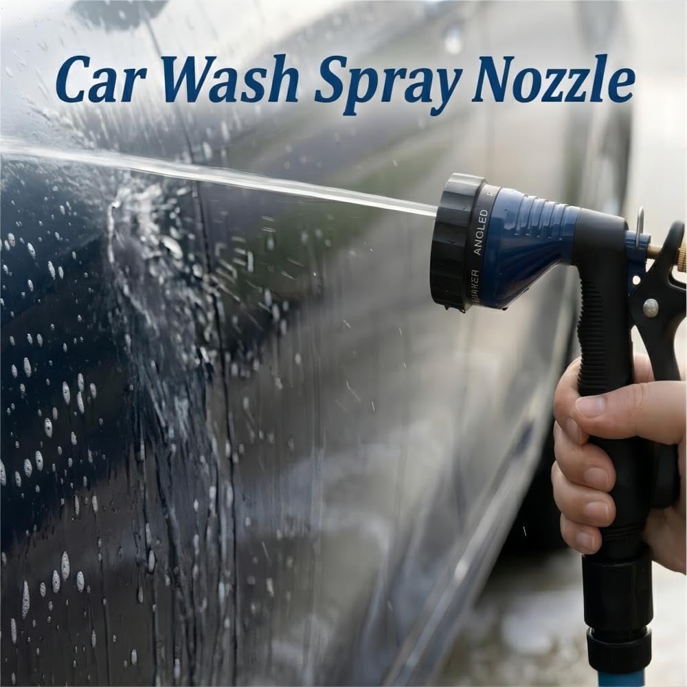 Water Hose Nozzle Spray Nozzle, Metal Garden Hose Nozzle with Adjustable Spray Patterns, Perfect for Watering Plants, Washing Cars and Showering Dogs & Pets
