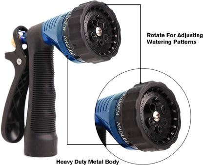 Water Hose Nozzle Spray Nozzle, Metal Garden Hose Nozzle with Adjustable Spray Patterns, Perfect for Watering Plants, Washing Cars and Showering Dogs & Pets