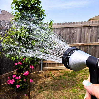 Water Hose Nozzle Spray Nozzle, Metal Garden Hose Nozzle with Adjustable Spray Patterns, Perfect for Watering Plants, Washing Cars and Showering Dogs & Pets