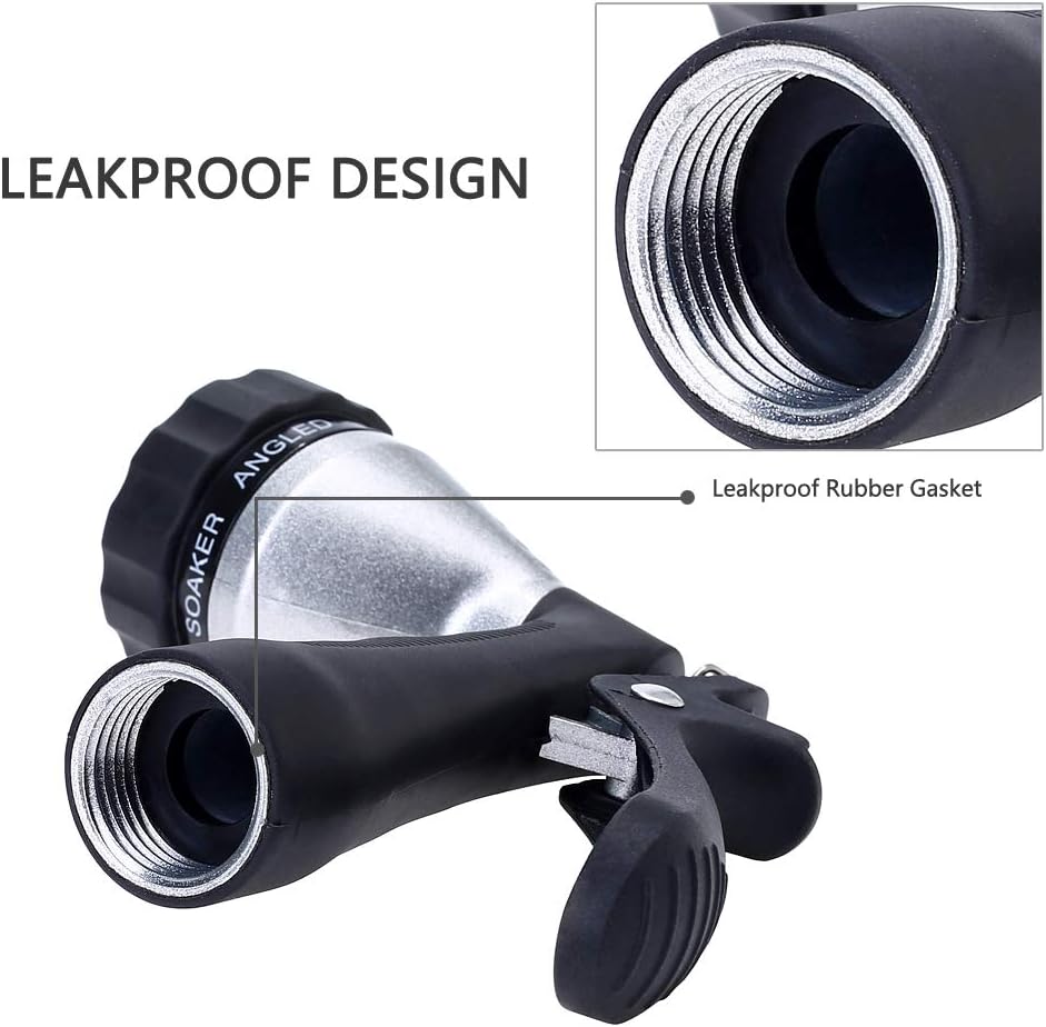 Water Hose Nozzle Spray Nozzle, Metal Garden Hose Nozzle with Adjustable Spray Patterns, Perfect for Watering Plants, Washing Cars and Showering Dogs & Pets