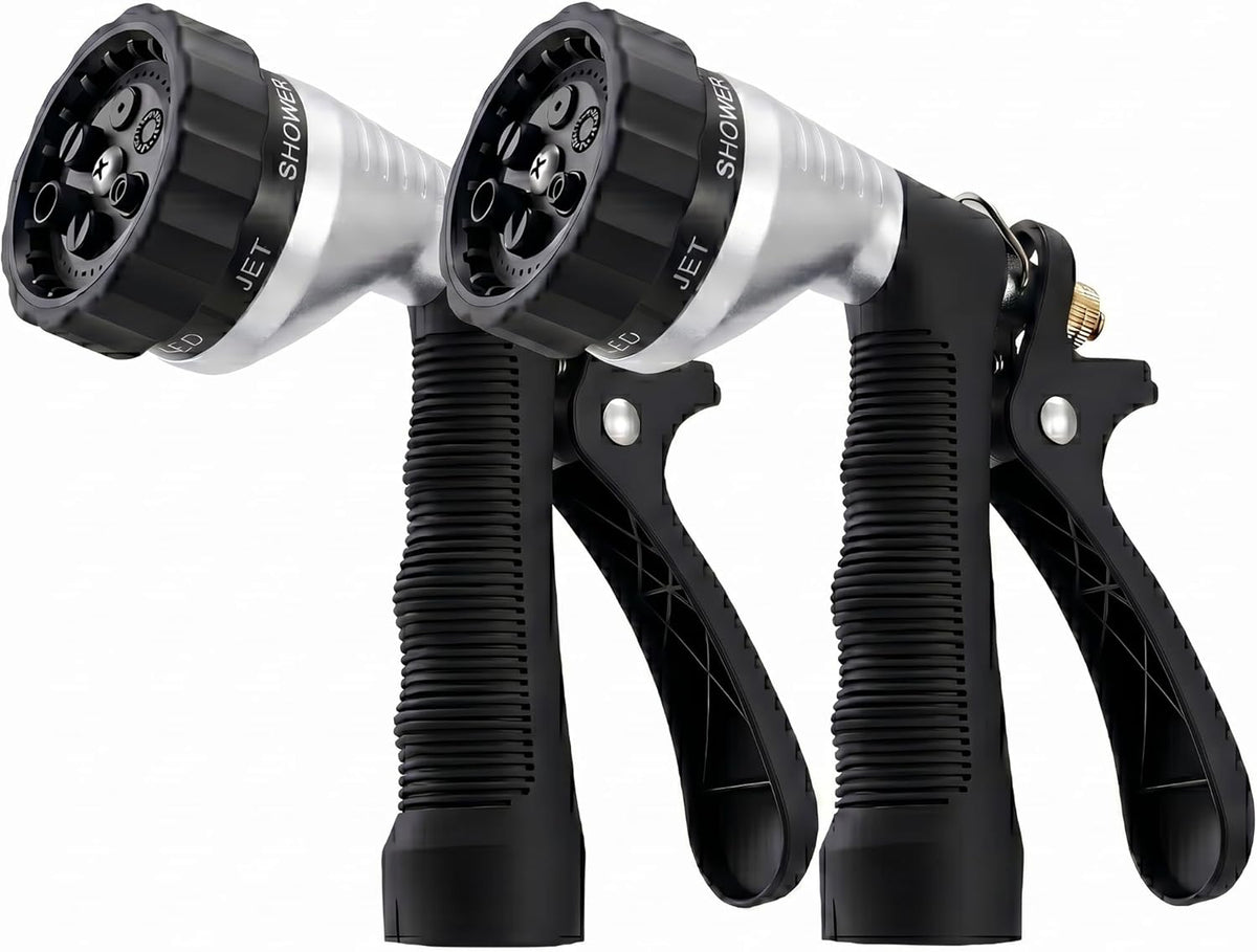 Water Hose Nozzle Spray Nozzle, Metal Garden Hose Nozzle with Adjustable Spray Patterns, Perfect for Watering Plants, Washing Cars and Showering Dogs & Pets