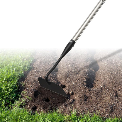 Draw Hoe Garden Tool, Heavy Duty Garden Hoes for Weeding Stainless Steel Long Handle, Easy Stand Up Scraping Weeder Tool for Garden, 63inch Adjustable Weed Hoe with 7-inch Wide Welded Blade