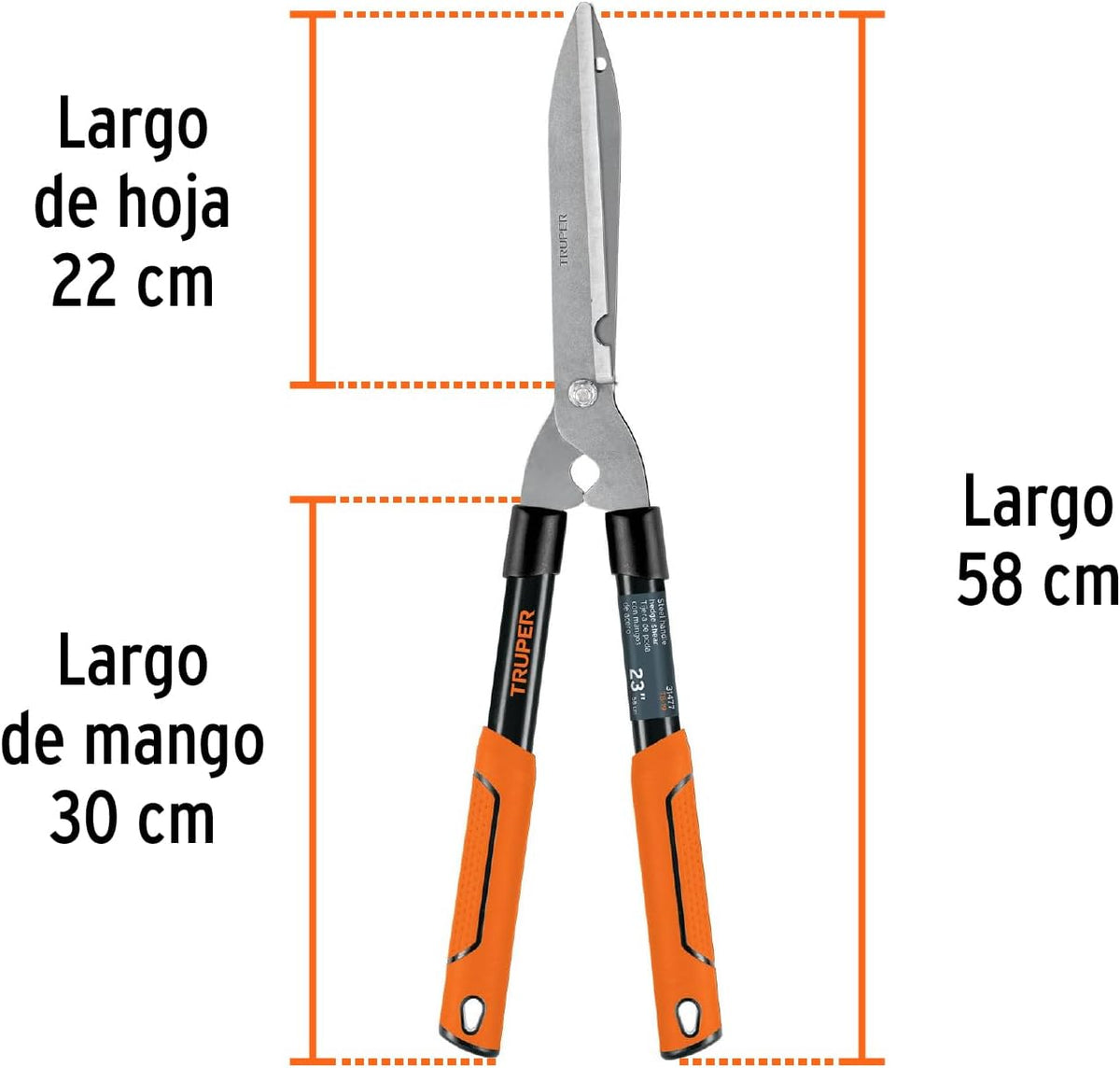 TB-19 7 1/2" Tubular Handle "Classic" Hedge Shears