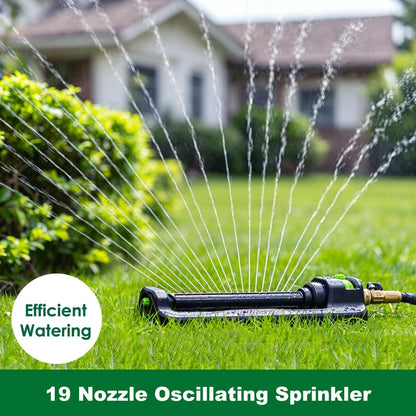 2 Pack Metal Lawn Sprinklers with Adjustable Telescoping Base, 3-Arm Water Sprinkler 360 Degree Rotation High-Rise Sprinkler for Large Area Coverage, Garden Watering Irrigation Sprinkler System