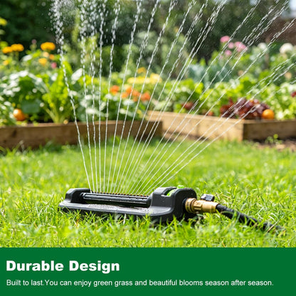 2 Pack Metal Lawn Sprinklers with Adjustable Telescoping Base, 3-Arm Water Sprinkler 360 Degree Rotation High-Rise Sprinkler for Large Area Coverage, Garden Watering Irrigation Sprinkler System