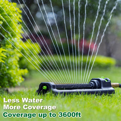 2 Pack Metal Lawn Sprinklers with Adjustable Telescoping Base, 3-Arm Water Sprinkler 360 Degree Rotation High-Rise Sprinkler for Large Area Coverage, Garden Watering Irrigation Sprinkler System