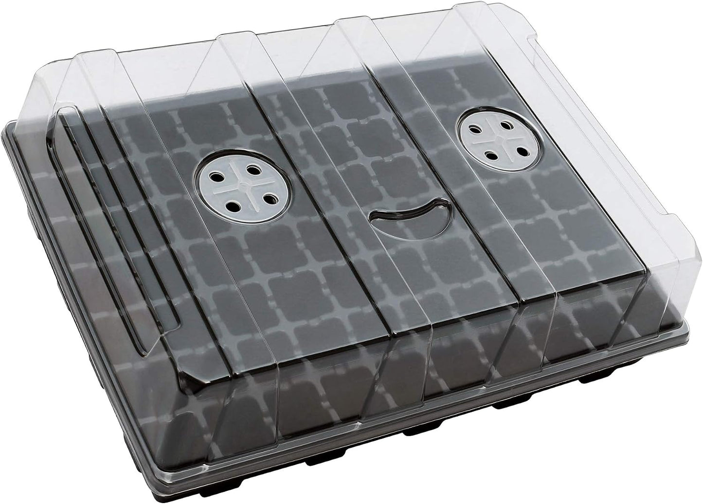 5-Set Seed Starter Tray Kits, Durable Plant Germination Trays with Humidity Vented Domes and Bases, Ideal for Seed Starting, Indoor Gardening, and Greenhouse (Total 200 Cells)