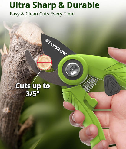 Garden Shears 6.9" Pruning Shears for Gardening Green