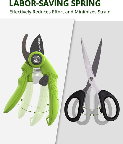 Garden Shears 6.9" Pruning Shears for Gardening Green