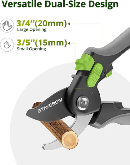 Garden Shears 6.9" Pruning Shears for Gardening Green