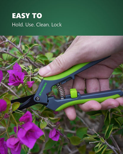 Garden Shears 6.9" Pruning Shears for Gardening Green