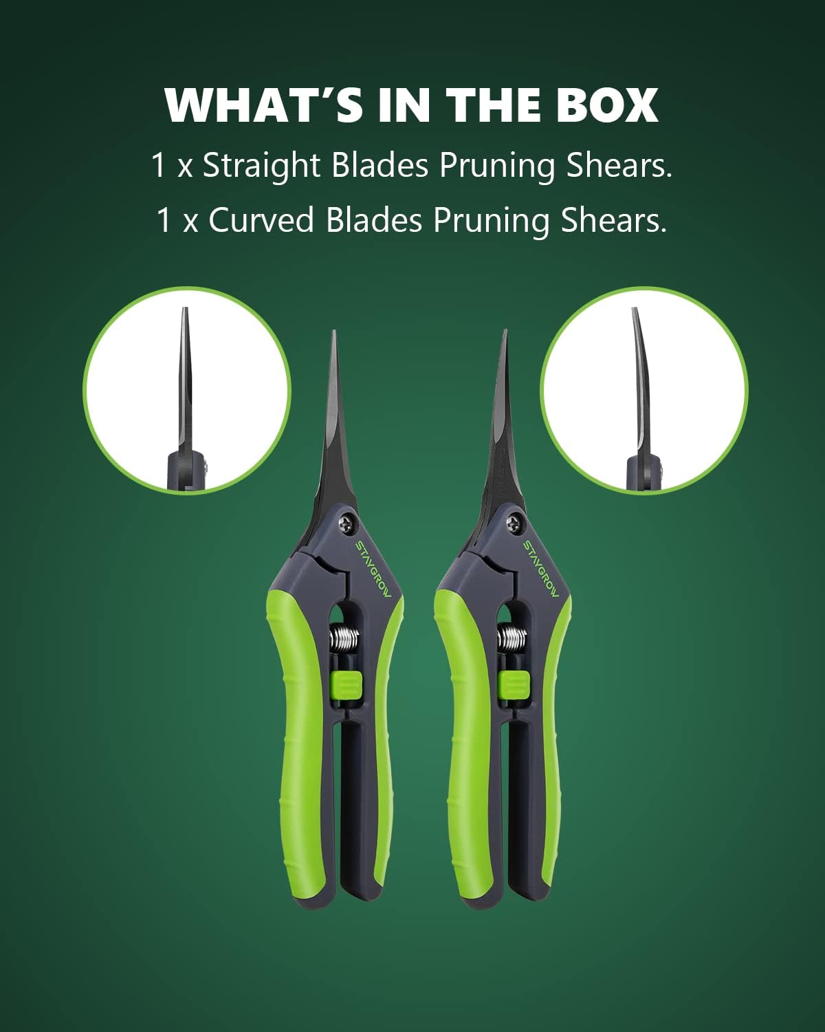 Garden Shears 6.9" Pruning Shears for Gardening Green