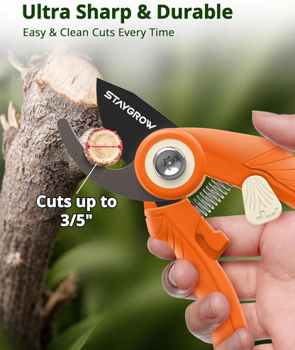 Garden Shears 6.9" Pruning Shears for Gardening Green