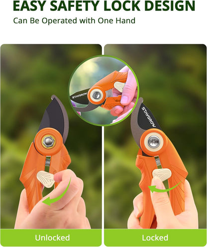 Garden Shears 6.9" Pruning Shears for Gardening Green