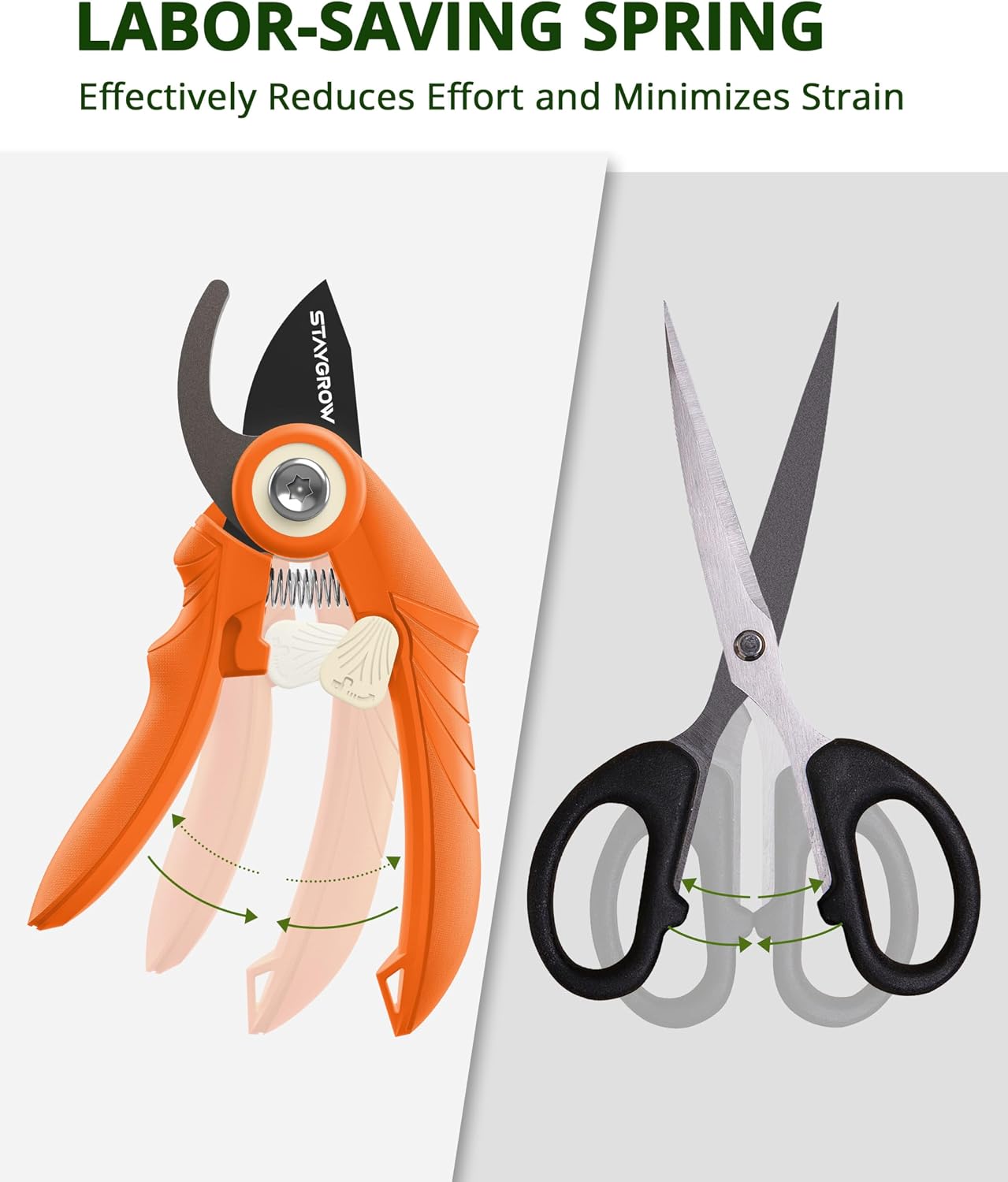 Garden Shears 6.9" Pruning Shears for Gardening Green
