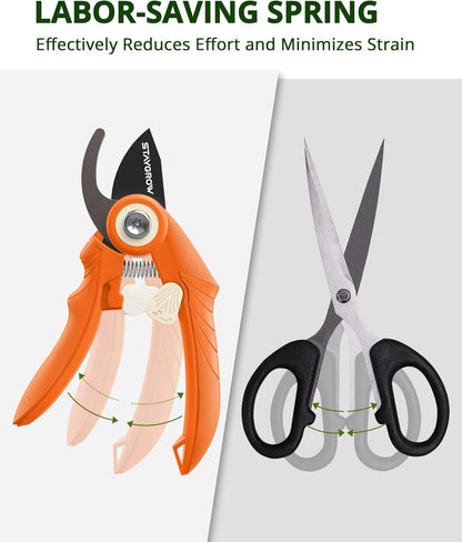 Garden Shears 6.9" Pruning Shears for Gardening Green