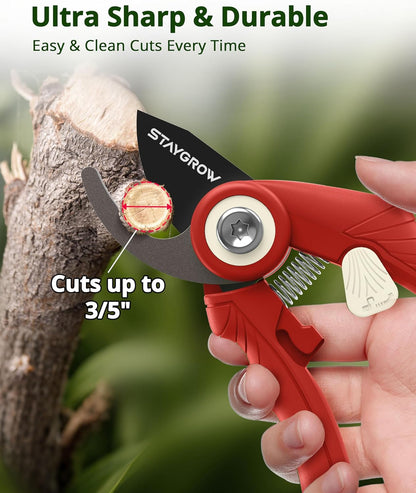 Garden Shears 6.9" Pruning Shears for Gardening Green