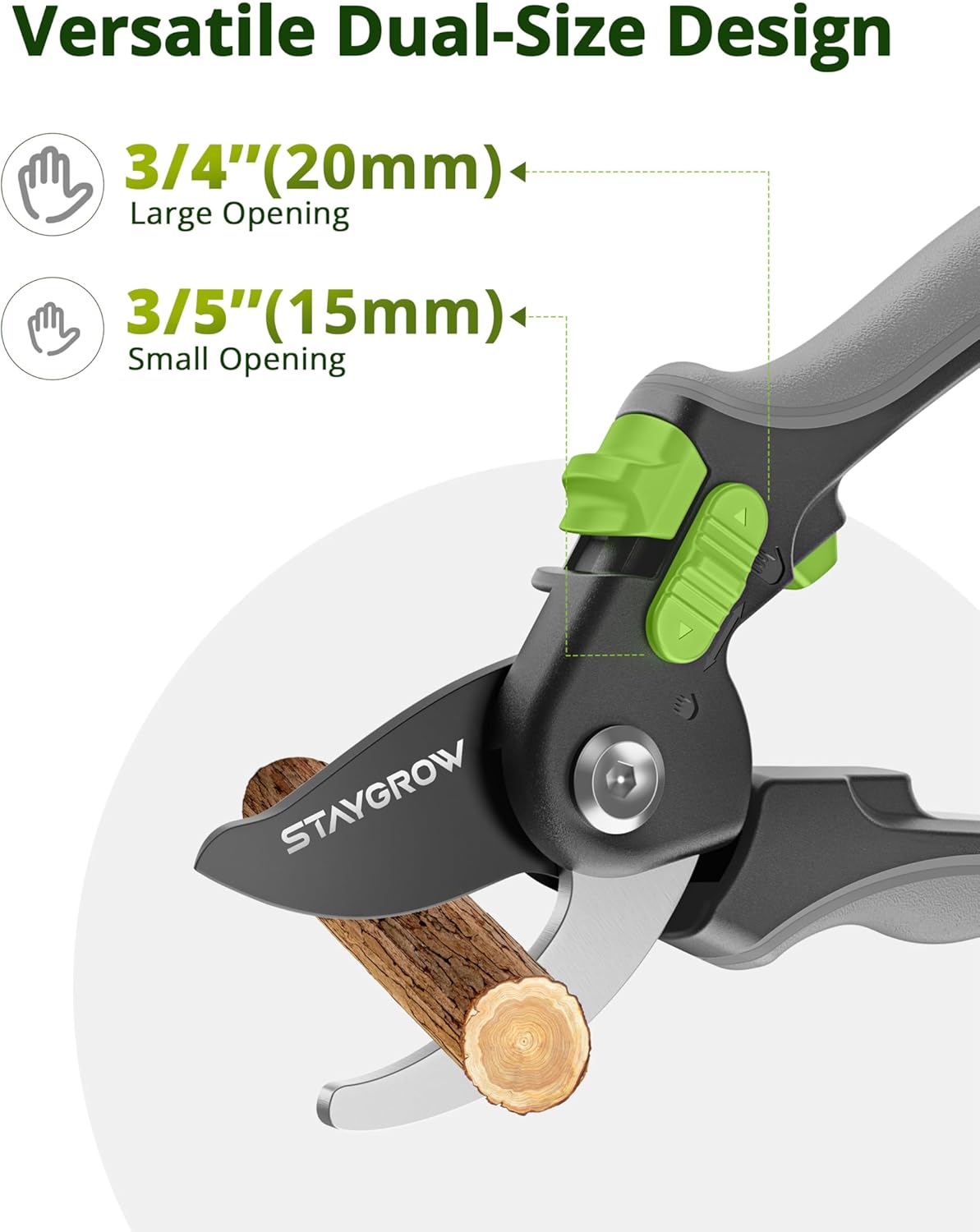 Garden Shears 6.9" Pruning Shears for Gardening Green