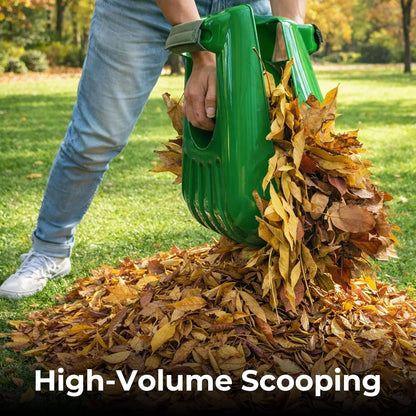 Plastic Rake for Leaves and Hand Scoops Set