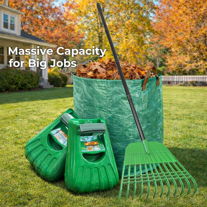 Plastic Rake for Leaves and Hand Scoops Set