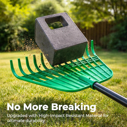Plastic Rake for Leaves and Hand Scoops Set