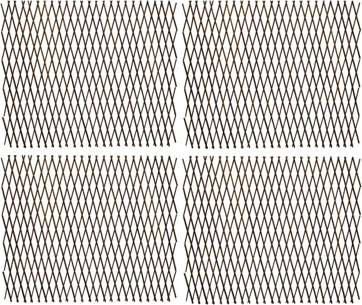 Expandable Garden Trellis Plant Support Willow Lattice Fence Panel for Climbing Plants Vine Ivy Rose Cucumbers Clematis 36X92 Inch