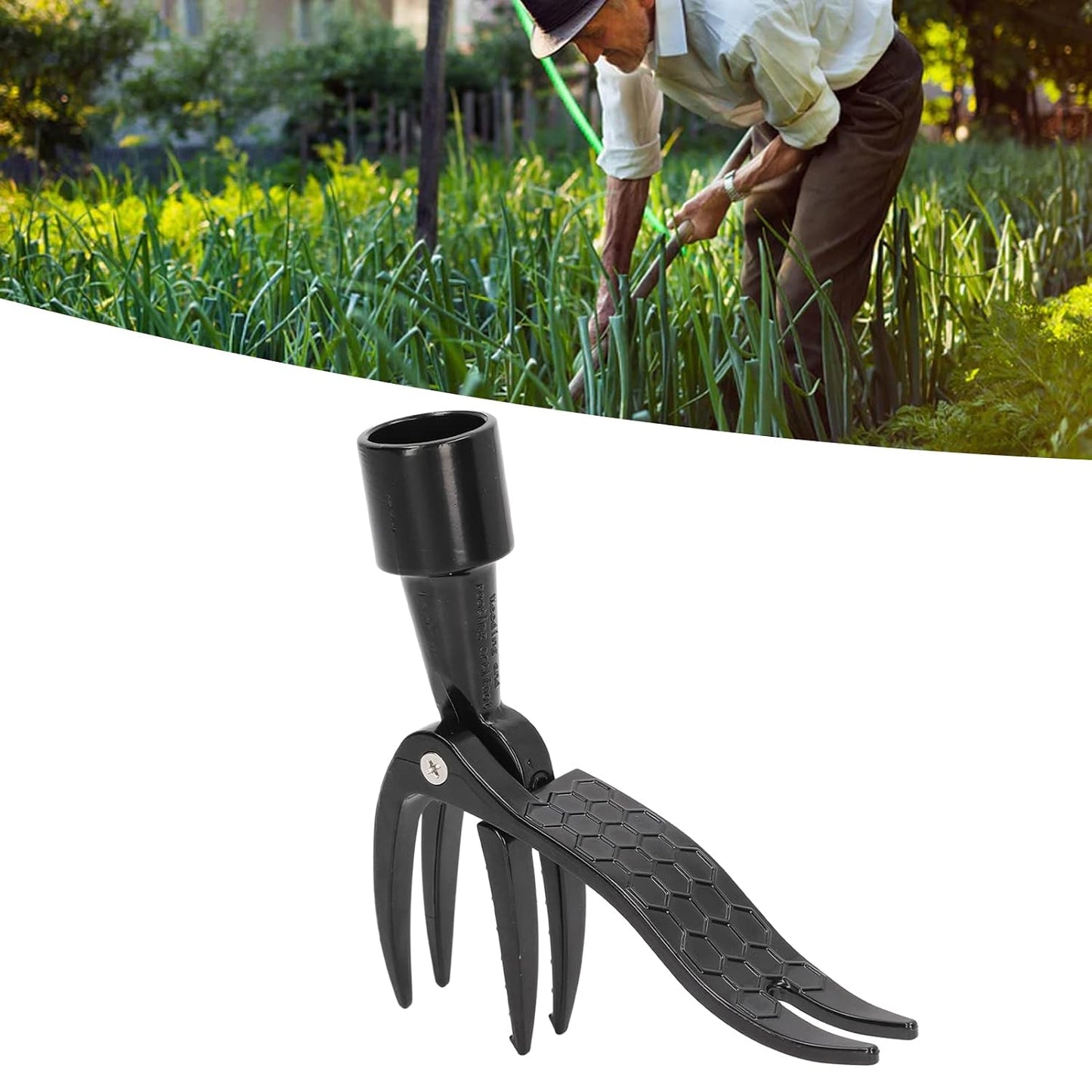 Weed Puller Head, Alloy Stand Up Weed Puller Portable Aluminum Alloy Weed Picker 4 Claw Non Slip Weeding Head Tool