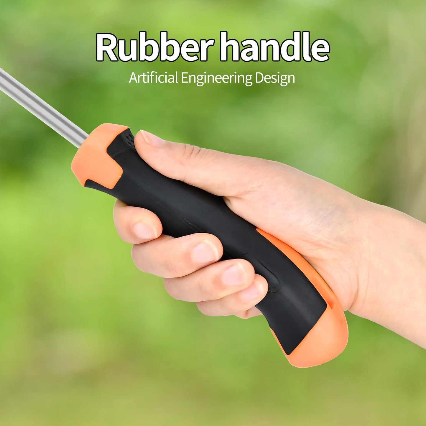 3 Pack Manual Weed Puller Tool, New Garden Stainless Steel Weeder Tool Hand Weeder Tool,Multi-Purpose Weed Remover Tool Weeding Tools for Gardening(Rubber Handle)