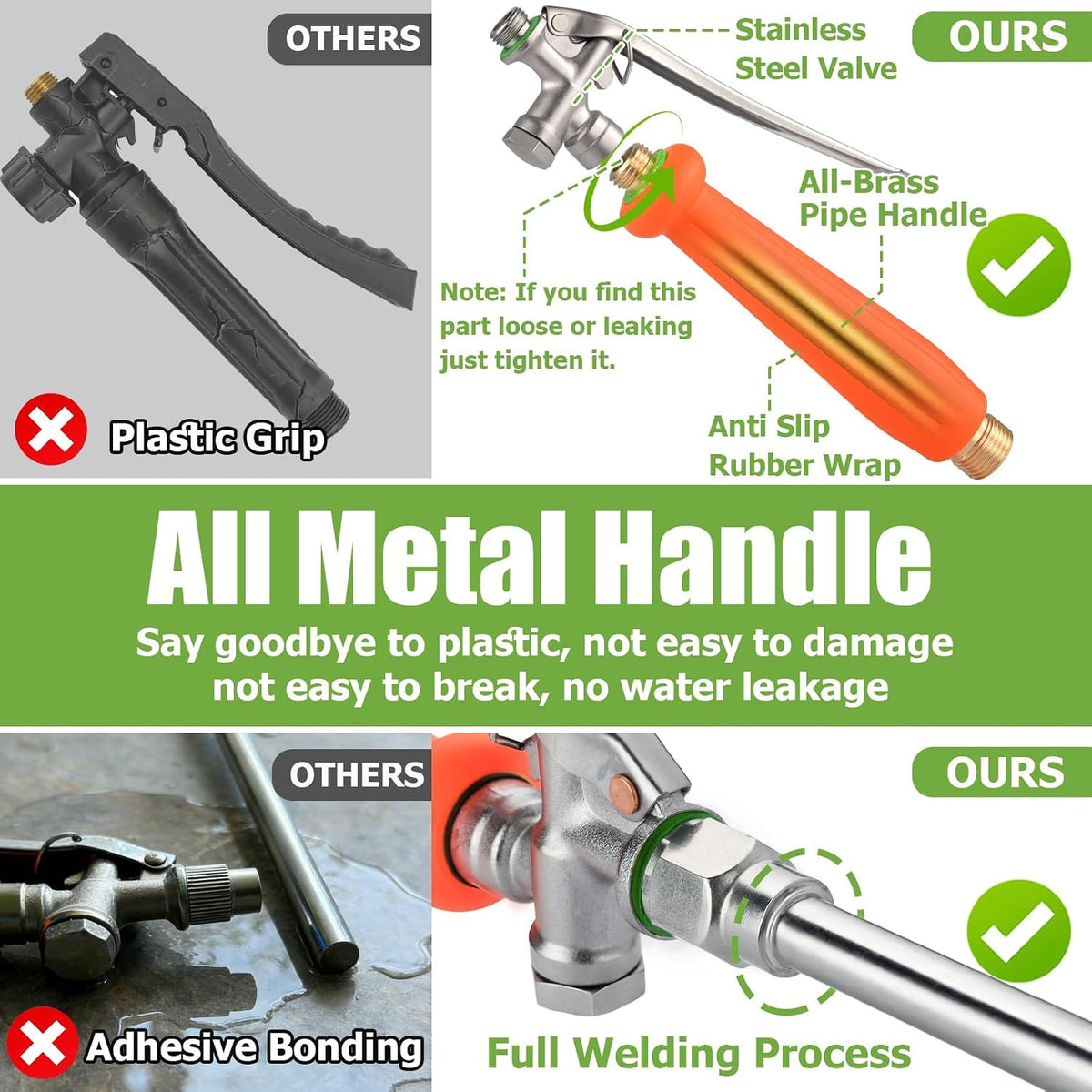Sprayer Wand Replacement, 29 Inch All Metal Pump Spray Wand