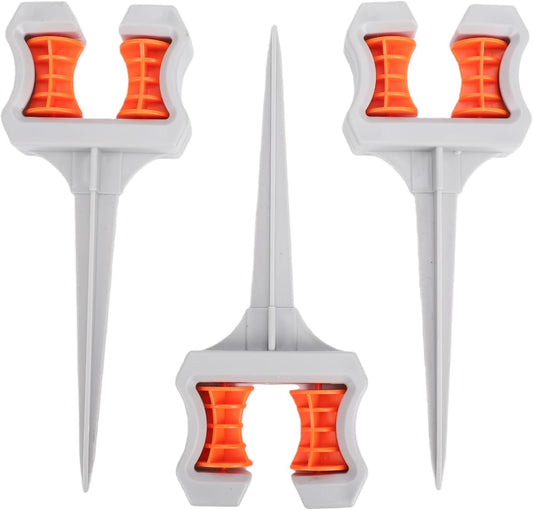 Garden Hose Guides Garden Hose Guide Spikes Guide Nails 3 Pack ABS Protective Rollers Lightweight Portable Accurate Watering for Lawns