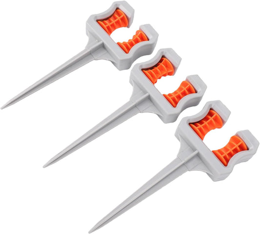 Garden Hose Guides Garden Hose Guide Spikes Guide Nails 3 Pack ABS Protective Rollers Lightweight Portable Accurate Watering for Lawns