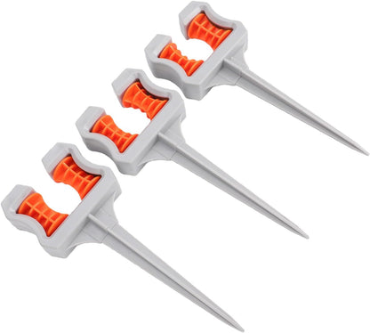 Garden Hose Guides Garden Hose Guide Spikes Guide Nails 3 Pack ABS Protective Rollers Lightweight Portable Accurate Watering for Lawns