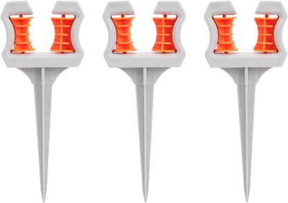 Garden Hose Guides Garden Hose Guide Spikes Guide Nails 3 Pack ABS Protective Rollers Lightweight Portable Accurate Watering for Lawns