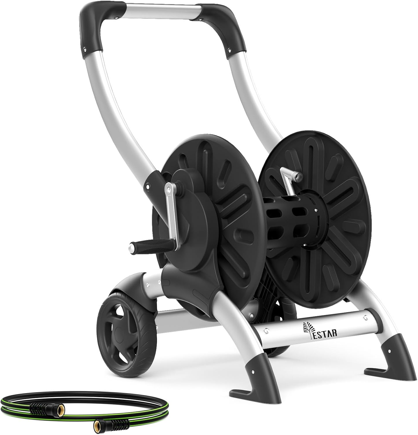 Upgrade Hose Reel Cart, Holds 200 Feet of 5/8" Hose