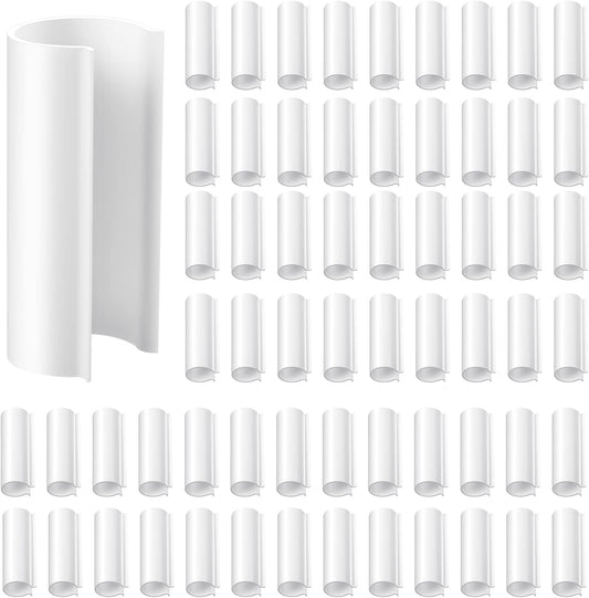128 Pieces PVC Pipe Clips Covers 2.4 Inches Long Greenhouse Clamps for Netting for Greenhouses Garden Shelters Bird Protection(For 3/4 Inch PVC Pipe,White)