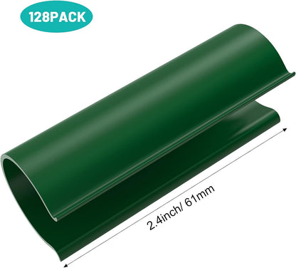 128 Pieces PVC Pipe Clips Covers 2.4 Inches Long Greenhouse Clamps for Netting for Greenhouses Garden Shelters Bird Protection(For 3/4 Inch PVC Pipe,White)