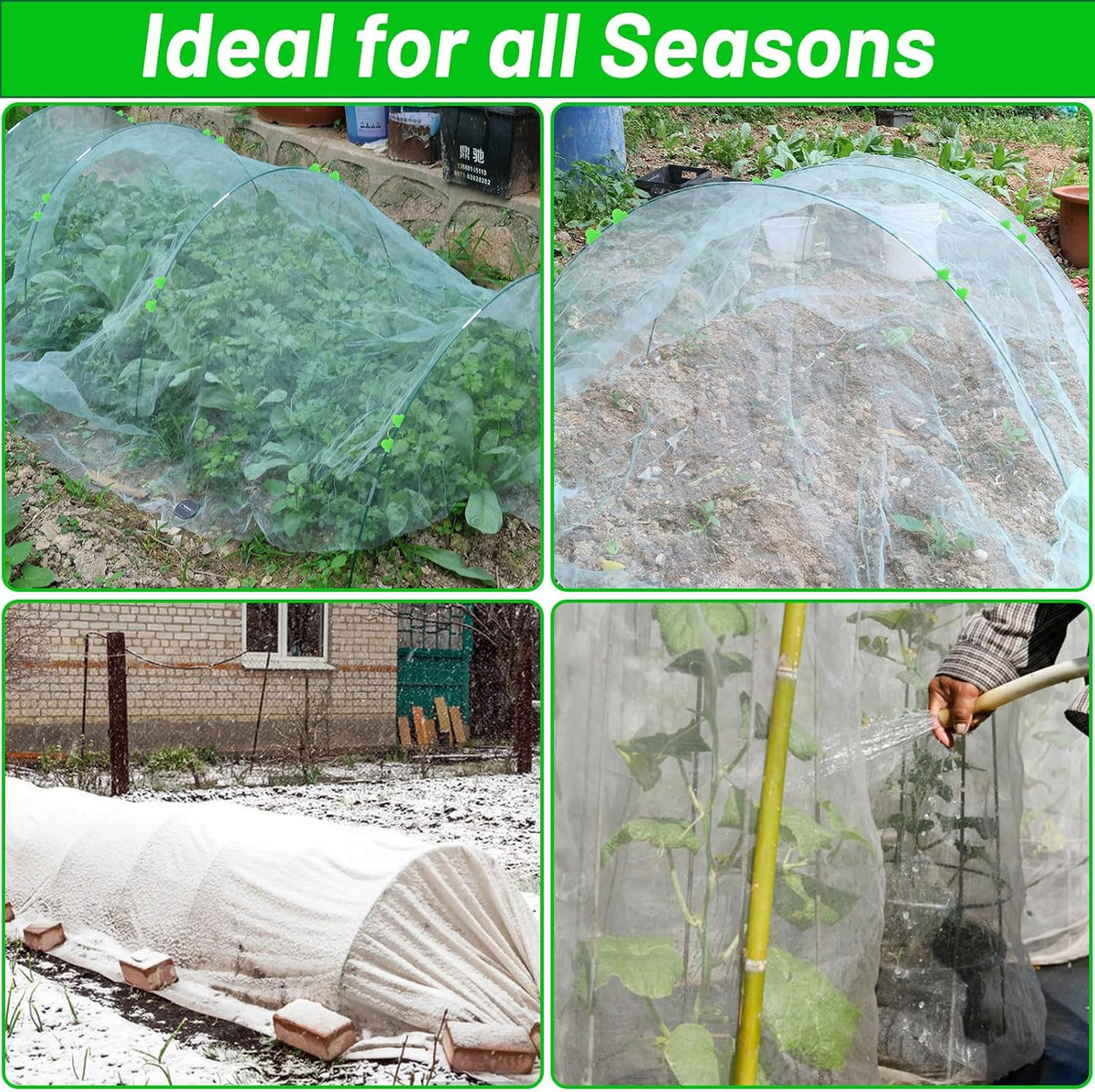 161 PCS Greenhouse Hoops Kit 7 FT Garden Tunnel Hoops for Raised Beds