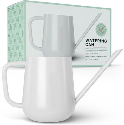 Metal Indoor Plant Watering Can with Long Spout 1000ml - White