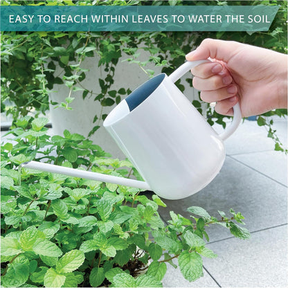 Metal Indoor Plant Watering Can with Long Spout 1000ml - White