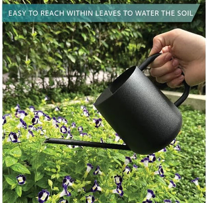 Metal Indoor Plant Watering Can with Long Spout 1000ml - White
