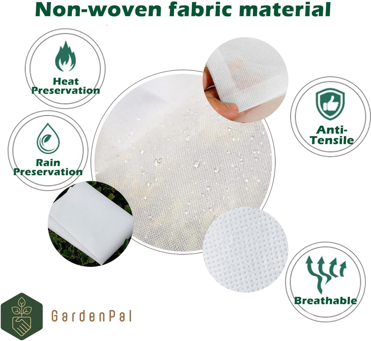 2 Pack Plant Covers Freeze Protection, Thickened Frost Cloth with Drawstring for Outdoor Plants, Reusable, Saving Your Plants (40''×47'')